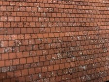 PRE WEATHERED TERRACOTTA ROOF TILES LASER CUT FOR N GAUGE MODEL RAILWAY-LX418-N