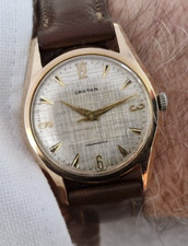 STUNNING VINTAGE 1960's CROTON 'NIVADA' AQUAMATIC SWISS GENTS WATCH LINEN DIAL