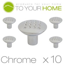 10 x Chrome Zamak Dimple Round