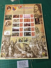 652 -  GB History of Britain No. 55 - Charles l Smiler Sheet  MNH