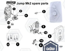Mira Jump Electric Shower Spare parts and accessories
