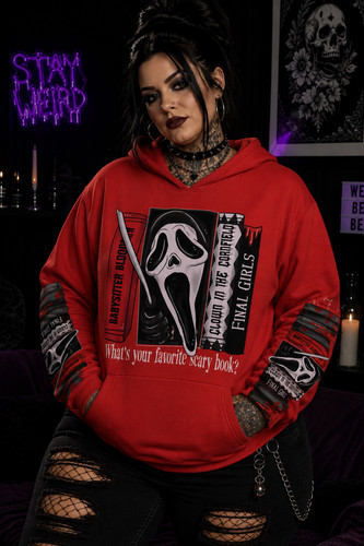 Scream red hoodie free - hoodie,,