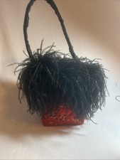 OSTRICH FEATHER BOX BAG! Hand