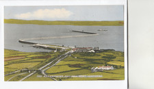 Vintage Postcard - Breakwater & Mail Boat , Holyhead , Anglesey , North Wales .