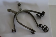 Vintage Gents Sold Nickel  Horse Riding Spurs
