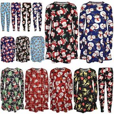 A2Z 4 Kids Girls Christmas Santa Xmas Legging Swing Dress Children Age 1-13 Yrs