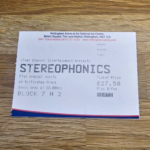 Stereophonics ticket - stereophonics,