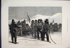 Original Old Antique Print