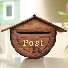 Wooden Mailbox Wall Mount Mail