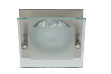 Ceiling Light Square Satin Brushed Drop Glass GU10 Downlight Spot 240v Lighting