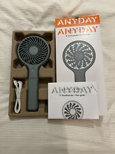 John Lewis Handheld and Foldable Desk Fan 4 inch NEW, Sage Green