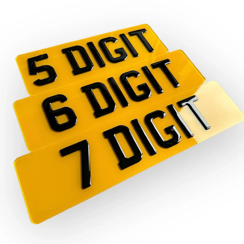 Short number plates 7 - short,