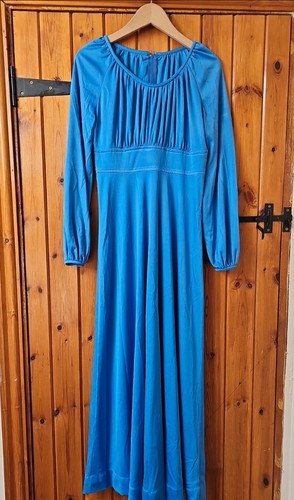Vintage 80s blue - , dress