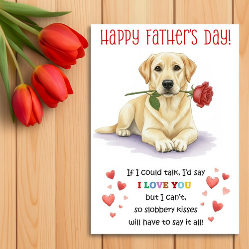Yellow labrador father day - father’s,