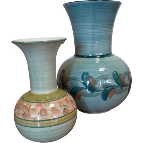 Jersey pottery vase pair - pottery,
