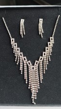 Diamante Necklace Earring Set for Special Occasions BNIB