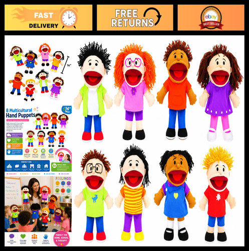 Multicultural hand puppets for - multicultural,