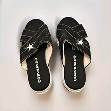  Converse Black & White Ladies Footwear Slides/Slippers UK 6 Excellent Condition