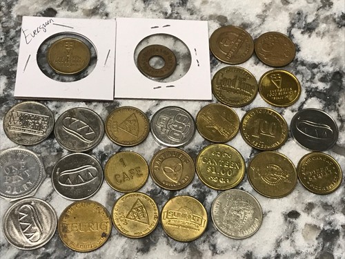 Lot old tokens food - of, canteen