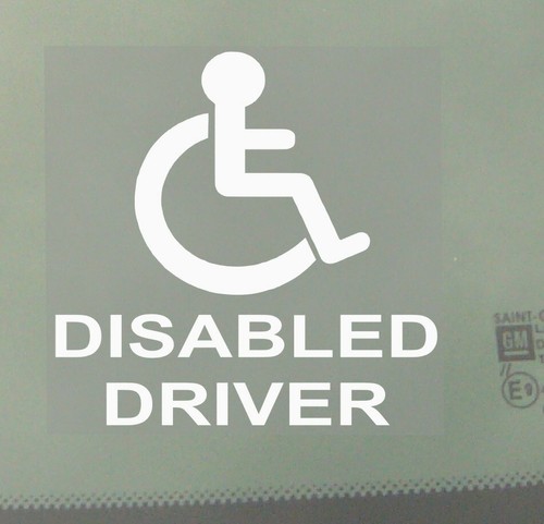 Disabled driver sign - sign, car
