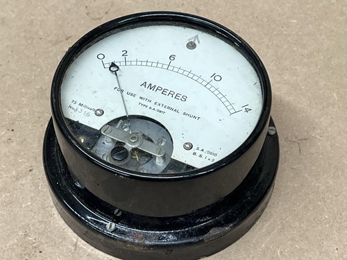 1940s vintage raf ammeter - ex,