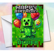 MINECRAFT BIRTHDAY CARD