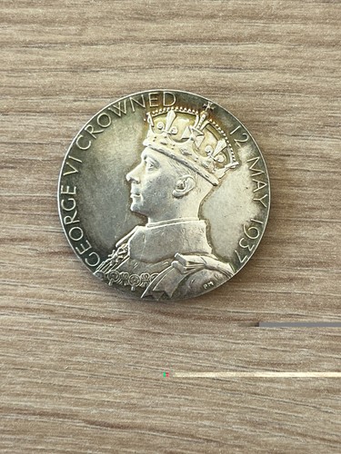 1937 silver coronation medal - 1937,