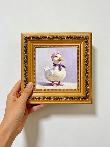 White duck pink hat - white,