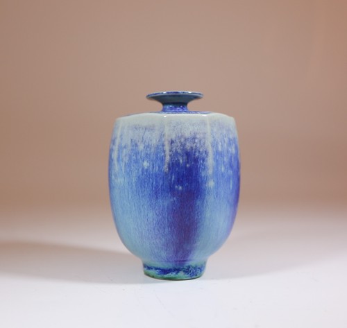 Blue miniature stoneware - miniature, vase