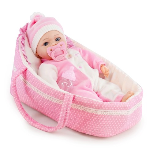 Baby doll carry cot pink - doll,