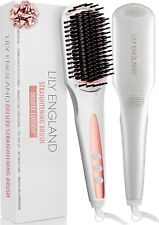 Ionic Hair Straightener Brush for Women, Fast Heating Lily England