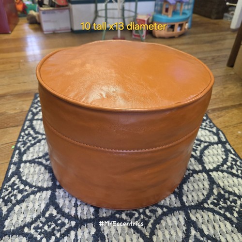Vintage mcm orange footstool - vintage,