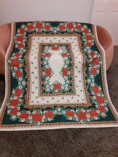 Christmas TableCloth Debenhams 50inch X 70inch MADE In ITALY POLYCOTTON VGC.USED