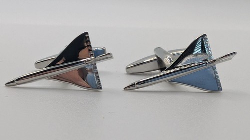 Polished silver delta wing jet - silver,