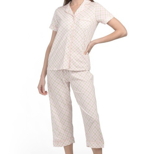 Women capri pajamas piece - capri, 2-piece