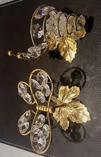 Snail And Butterfly Crystal Figurines.Rare. Bomboniere Art.da Regale Profumeria