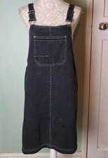 Ladies TU Black Denim Dungaree