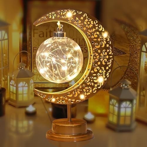 Ramadan moon lamp decor for - moon,
