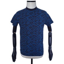 Levis Vintage Clothing t-shirt 60's style jacquard mens S P2P 19 Blue Jacquard