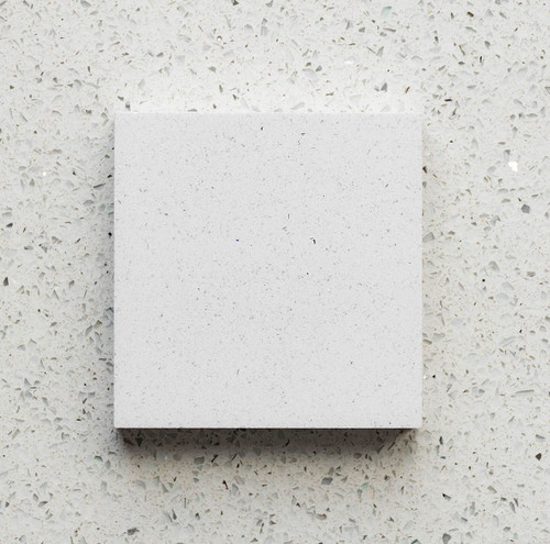 White sparkle quartz kitchen - white,