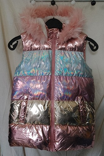 Girls metallic body warmer - girls,