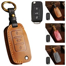 Leather Flip Key Fob Cover