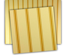 Dolls House Miniature Print 1:12 Gold Cream Regency Stripe Wallpaper