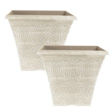 Square Garden Planters, Floral