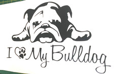 1x English Bulldog Dog Vinyl