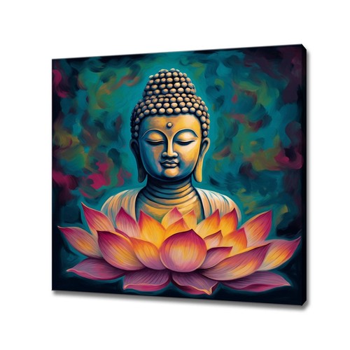 Buddha lotus flower - buddha, canvas