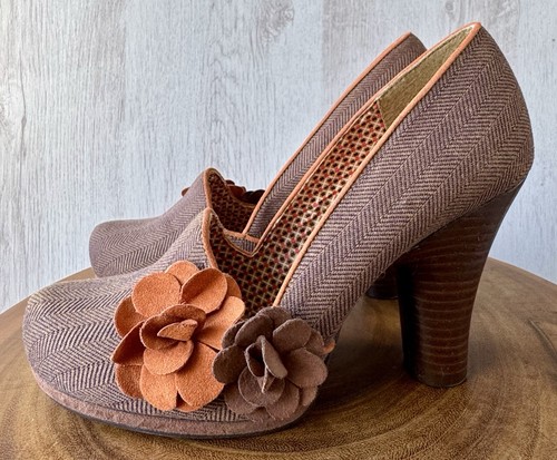 Ruby shoo brown - shoo, herringbone