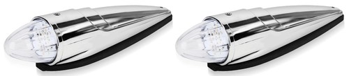 White led chrome torpedo - 2x,