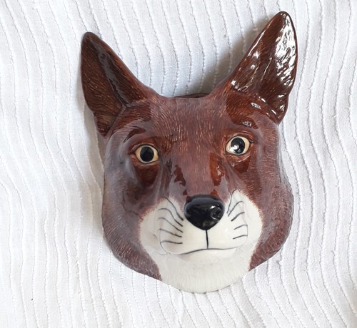 Quail fox wall vase ceramic - fox,