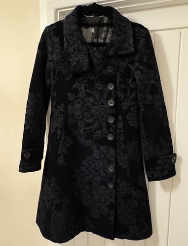 Desigual black brocade coat - desigual,